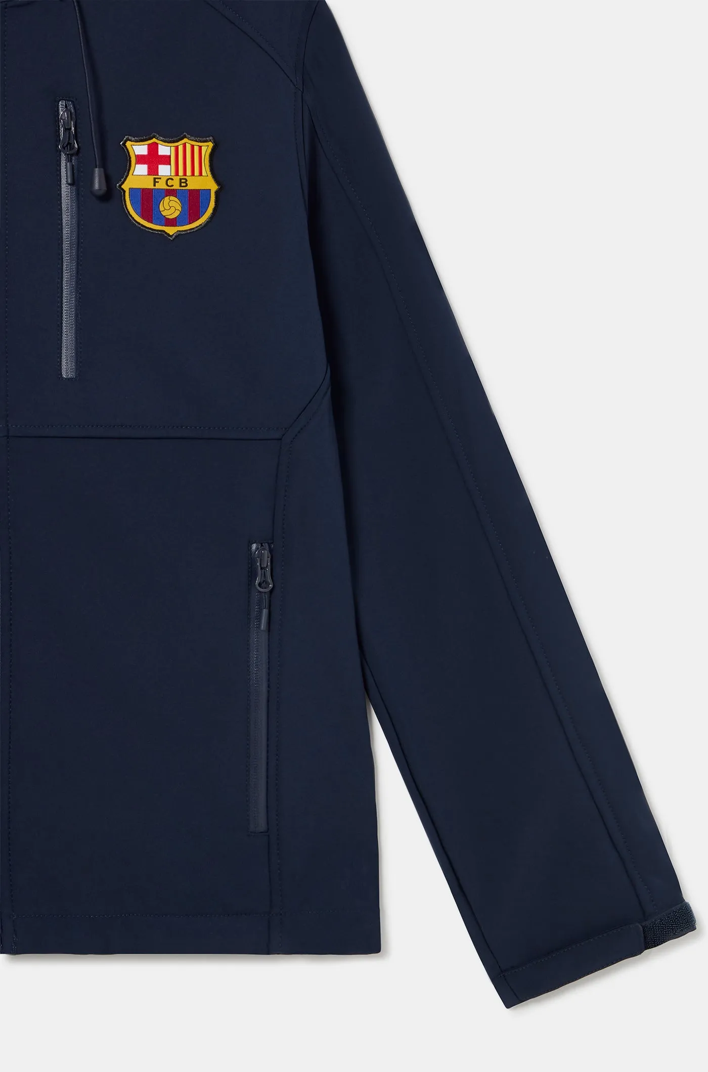 FC Barcelona Hooded blue softshell jacket