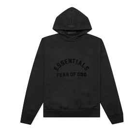 Fear of God Essentials Black Bonded Hoodie (Jet Black)