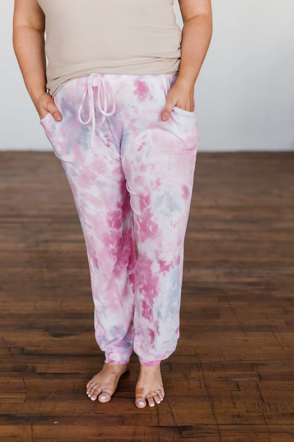 Feels Like Sunday Pink Tie Dye Lounge Pants