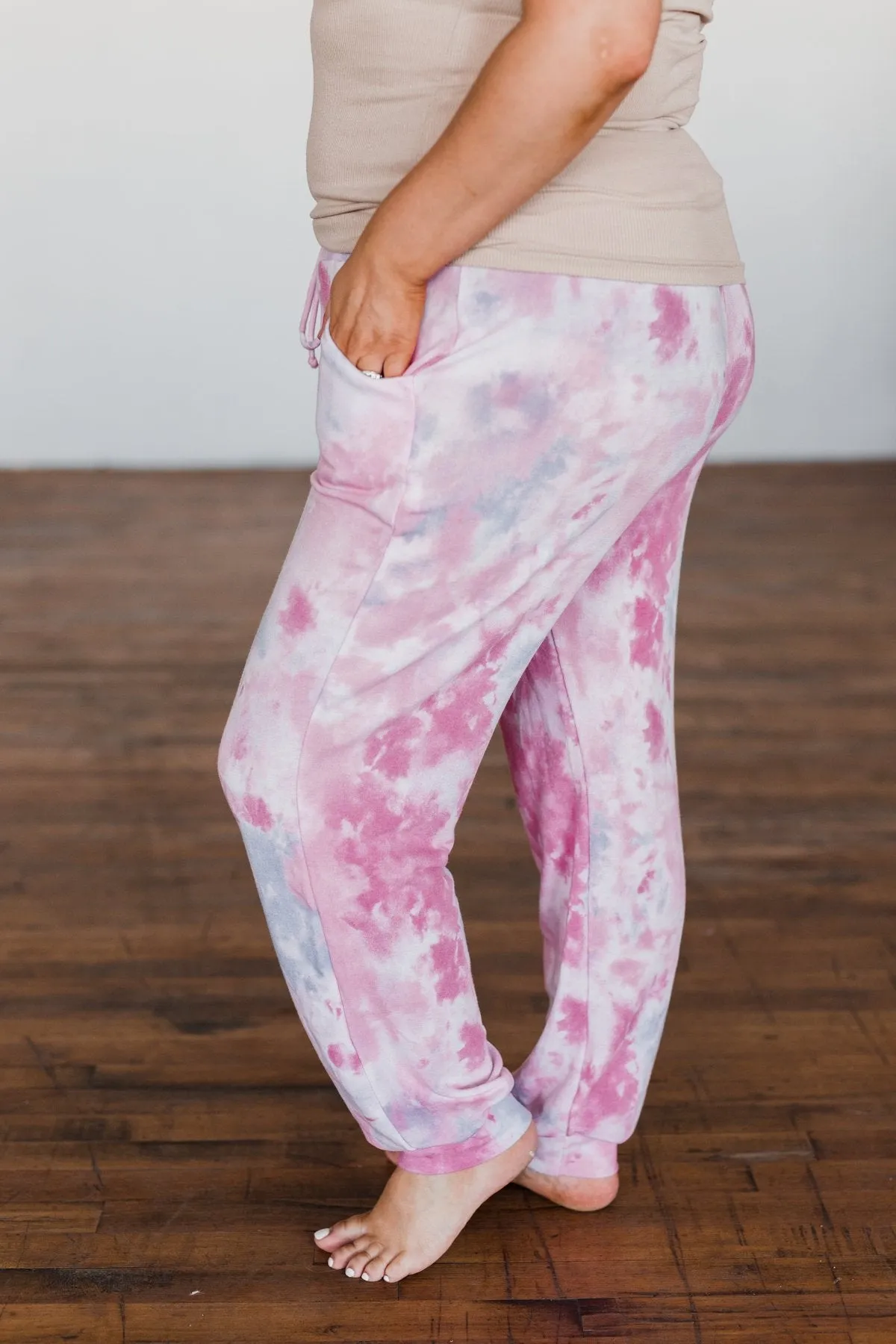 Feels Like Sunday Pink Tie Dye Lounge Pants