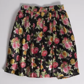 Floral Satin Skirt