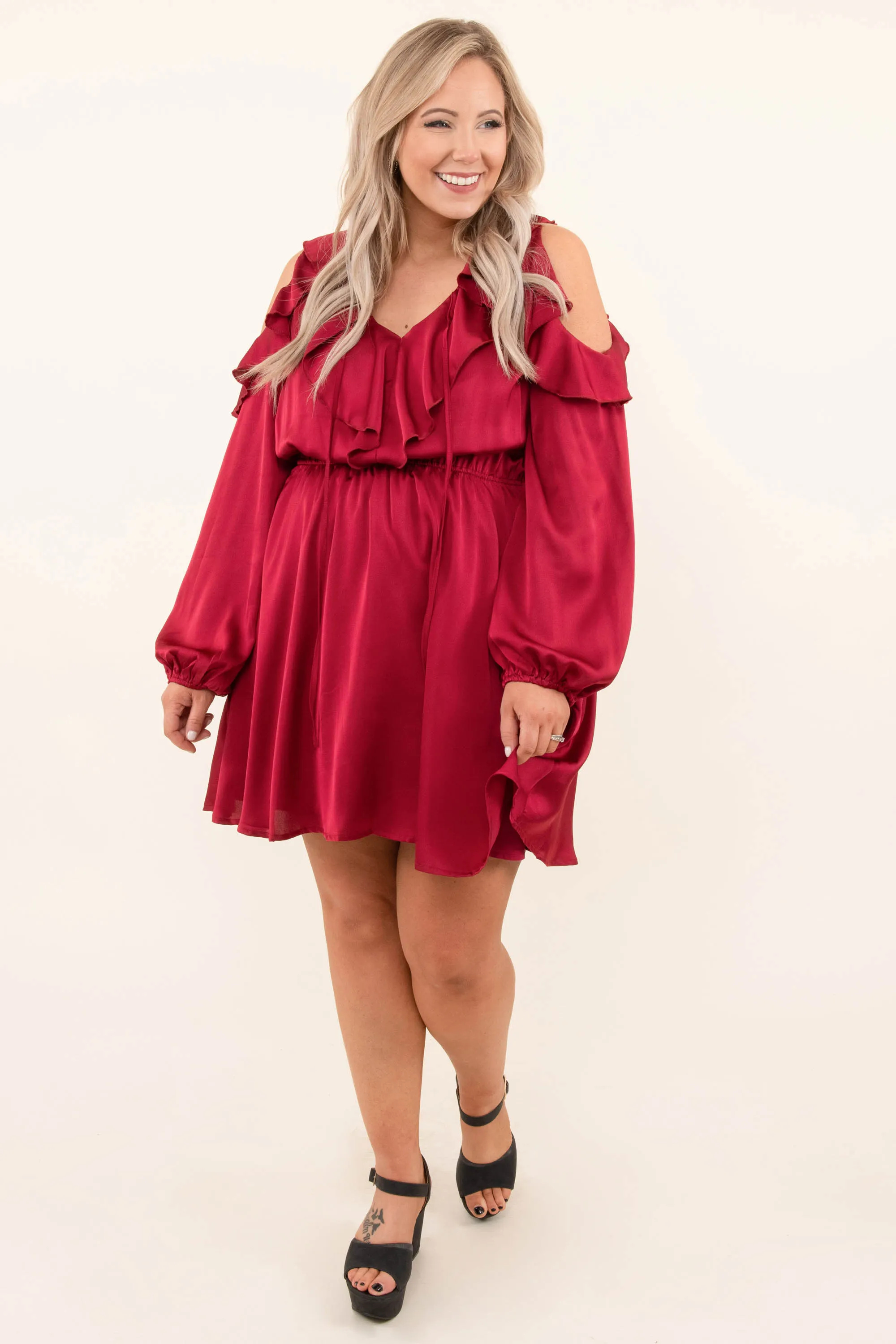 Forever And Always With You Dress, Burgundy