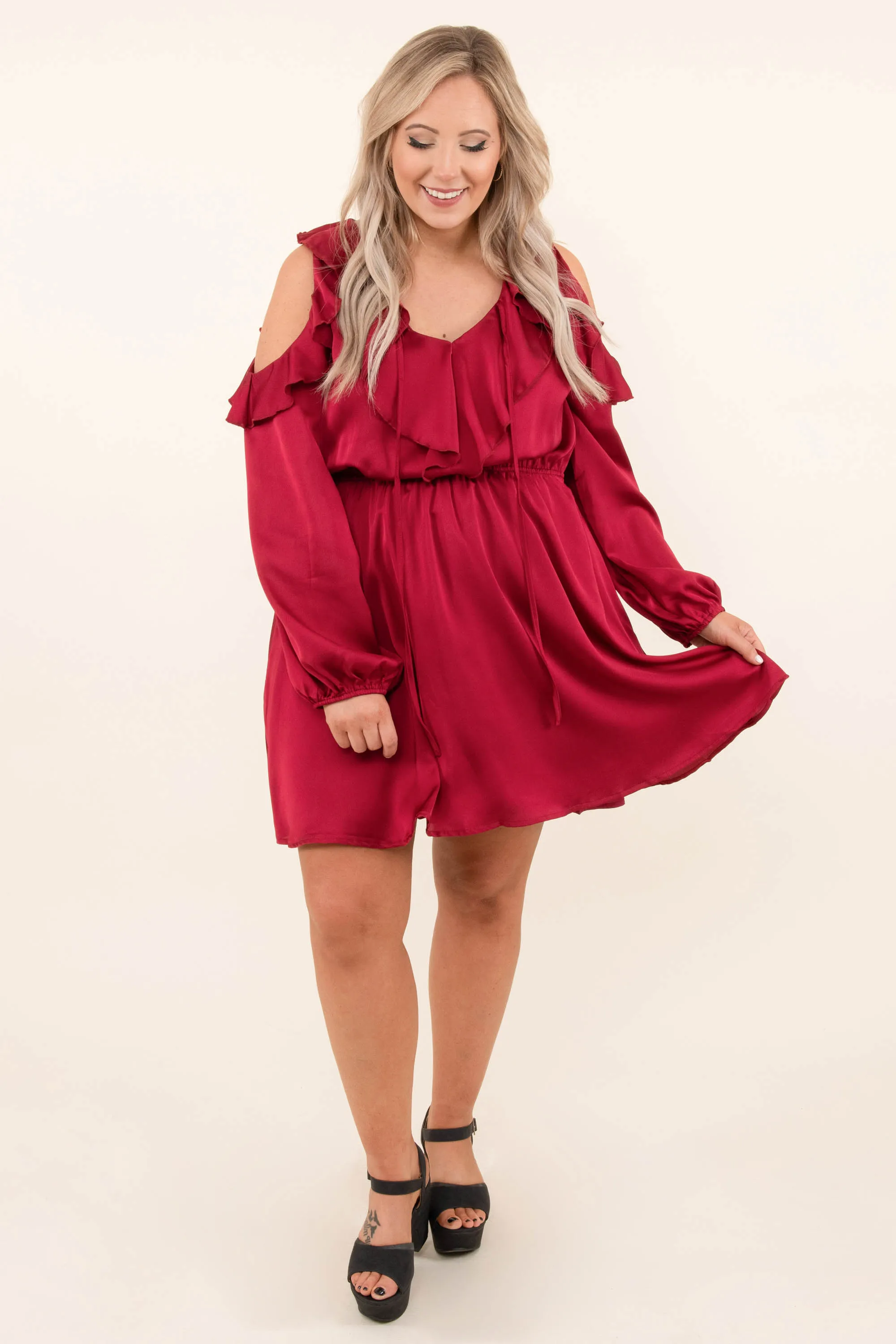 Forever And Always With You Dress, Burgundy