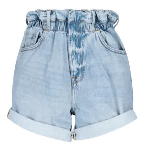 Frame Turn-Up Hem Flared Denim Shorts