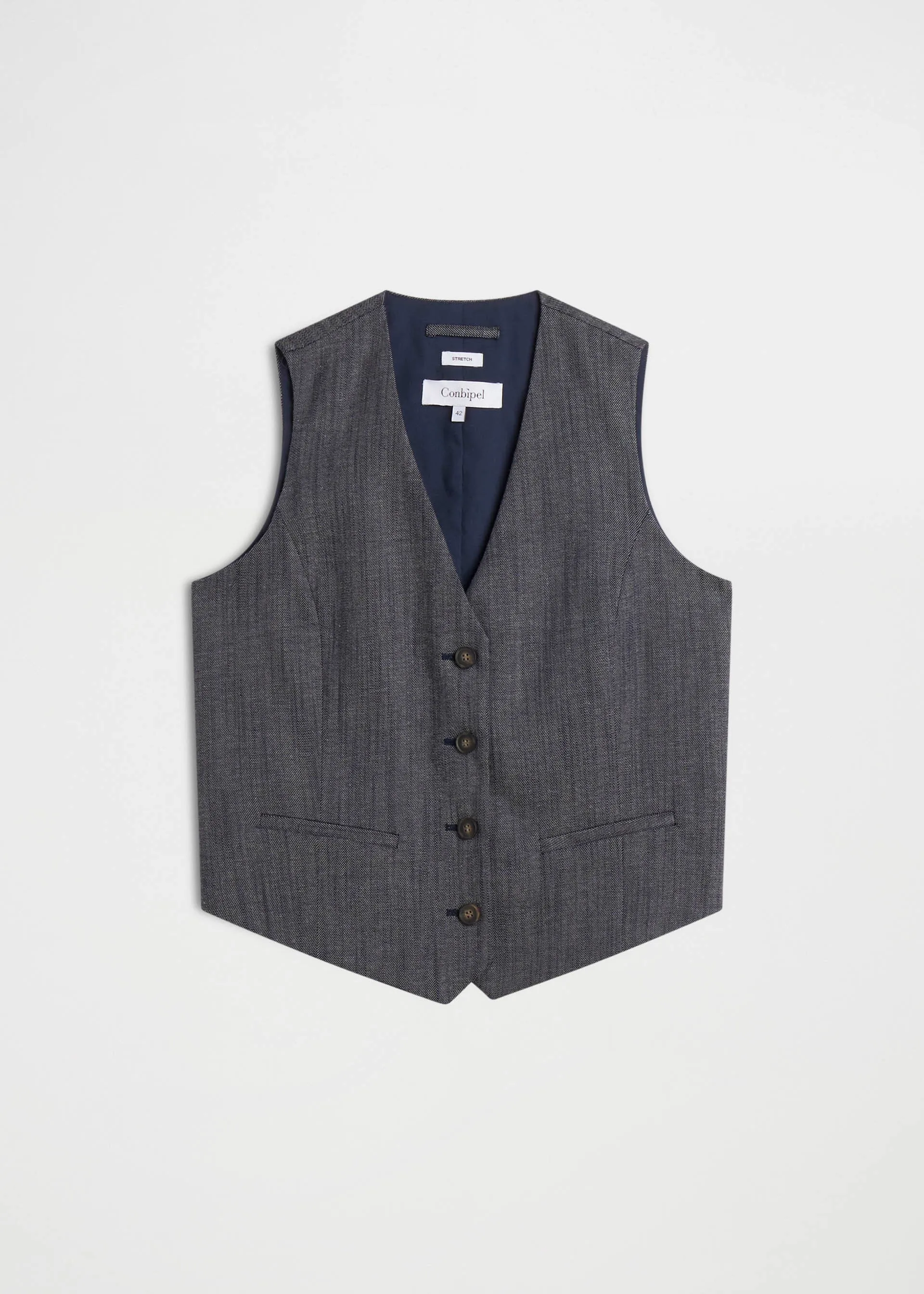 Gilet effetto denim