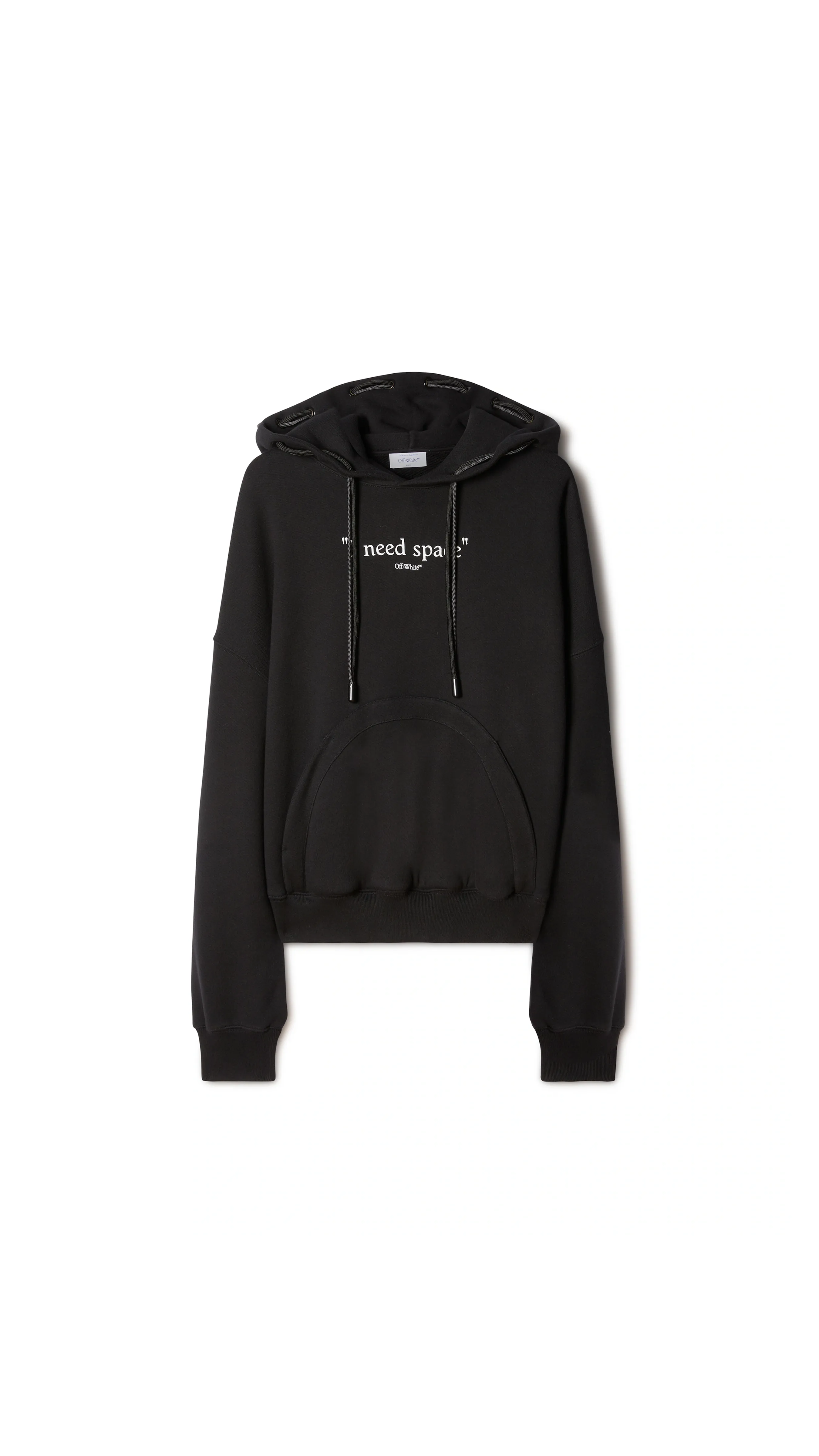 Give Me Space Double String Hoodie - Black/White