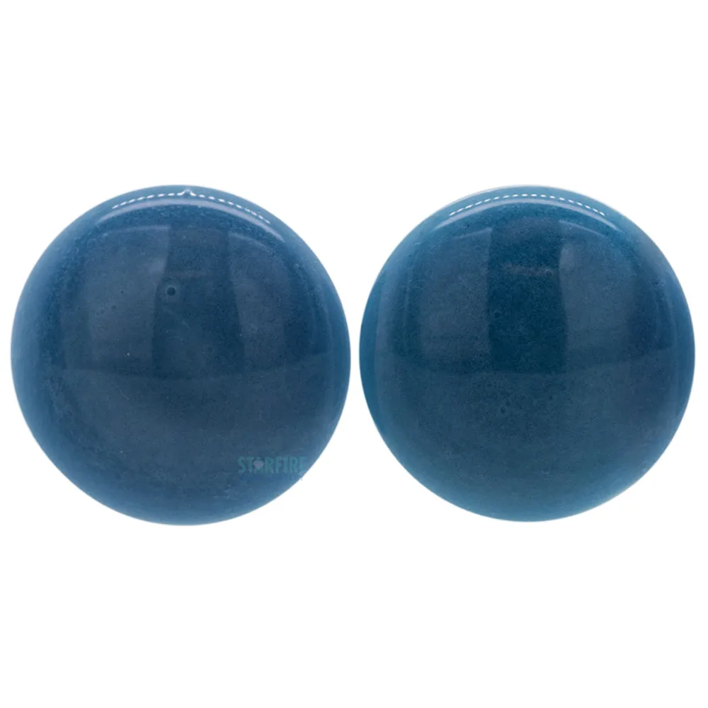 Glass Color Front Plugs - Denim