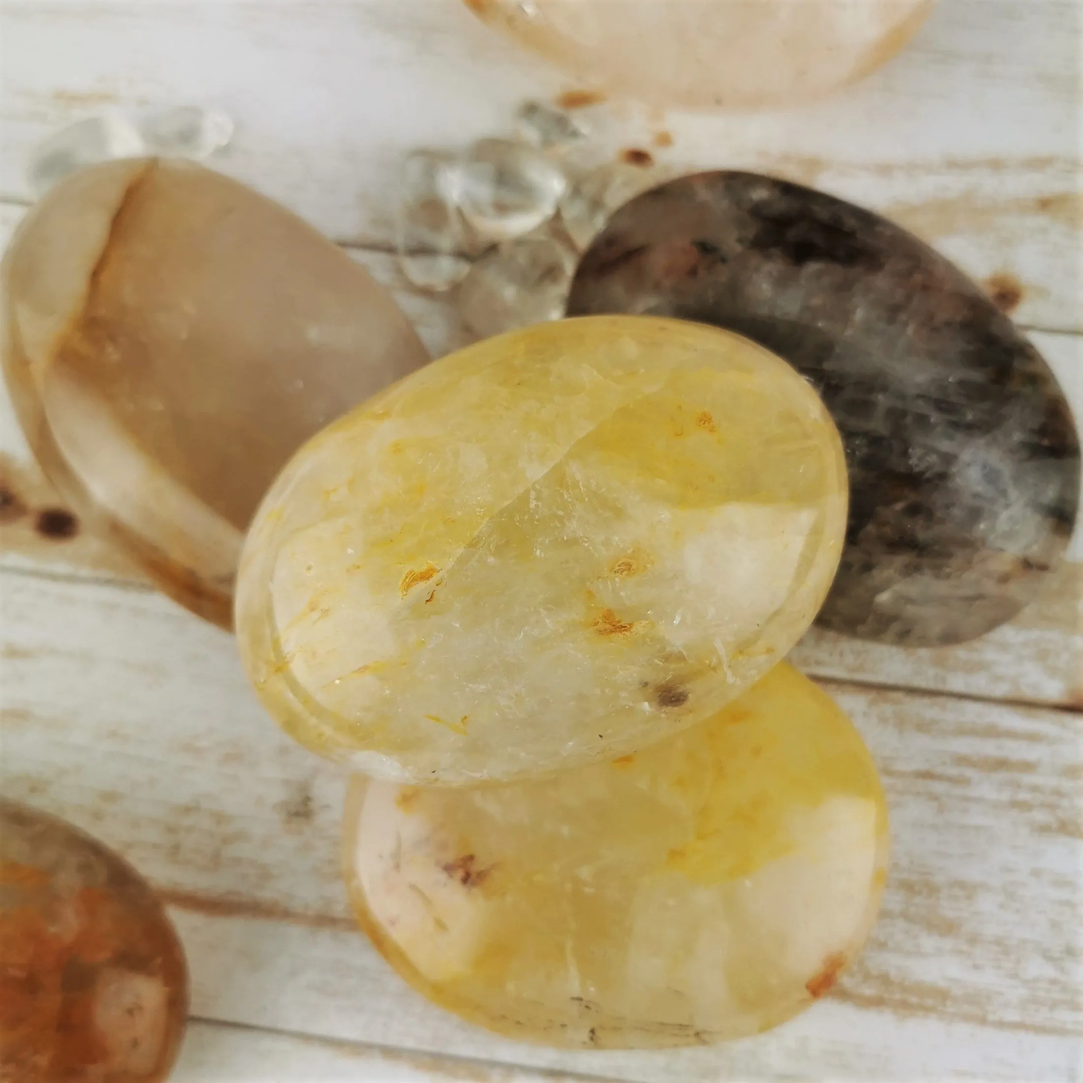 Golden Healer Quartz Palmstones