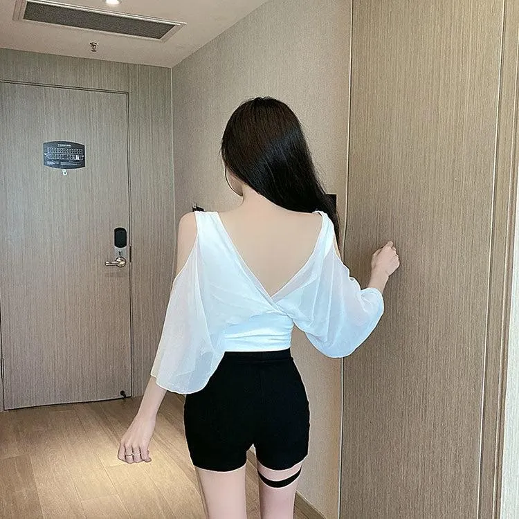 Gothic High Waist Shorts Side Slit