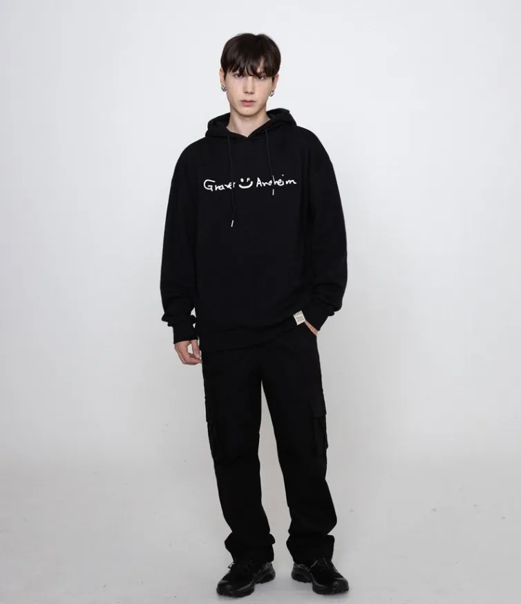 GRAVER  |[GRAVER]★ DRAWING LOGO DRAWING SMILE HOODIE