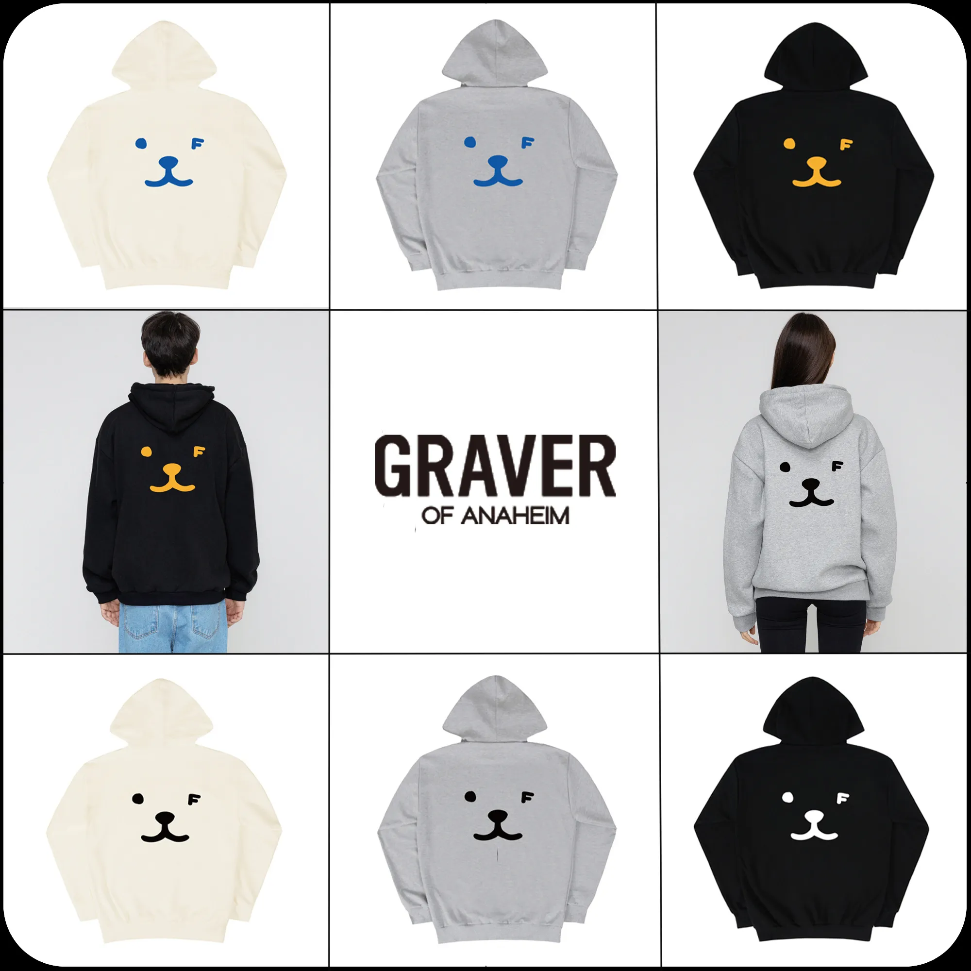 GRAVER  |[GRAVER]★PUPPY FACE BACK SMILE HOODIE