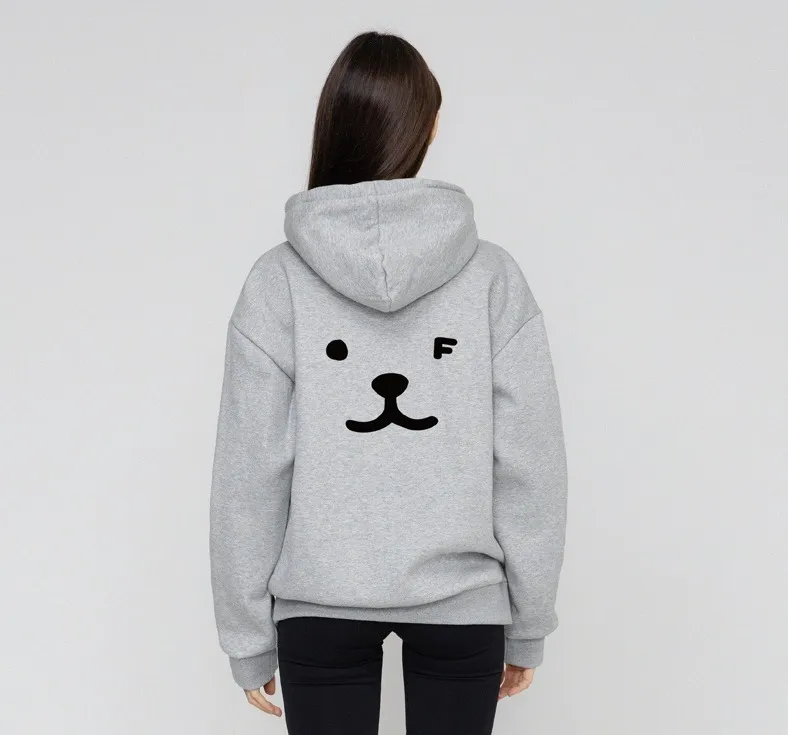 GRAVER  |[GRAVER]★PUPPY FACE BACK SMILE HOODIE