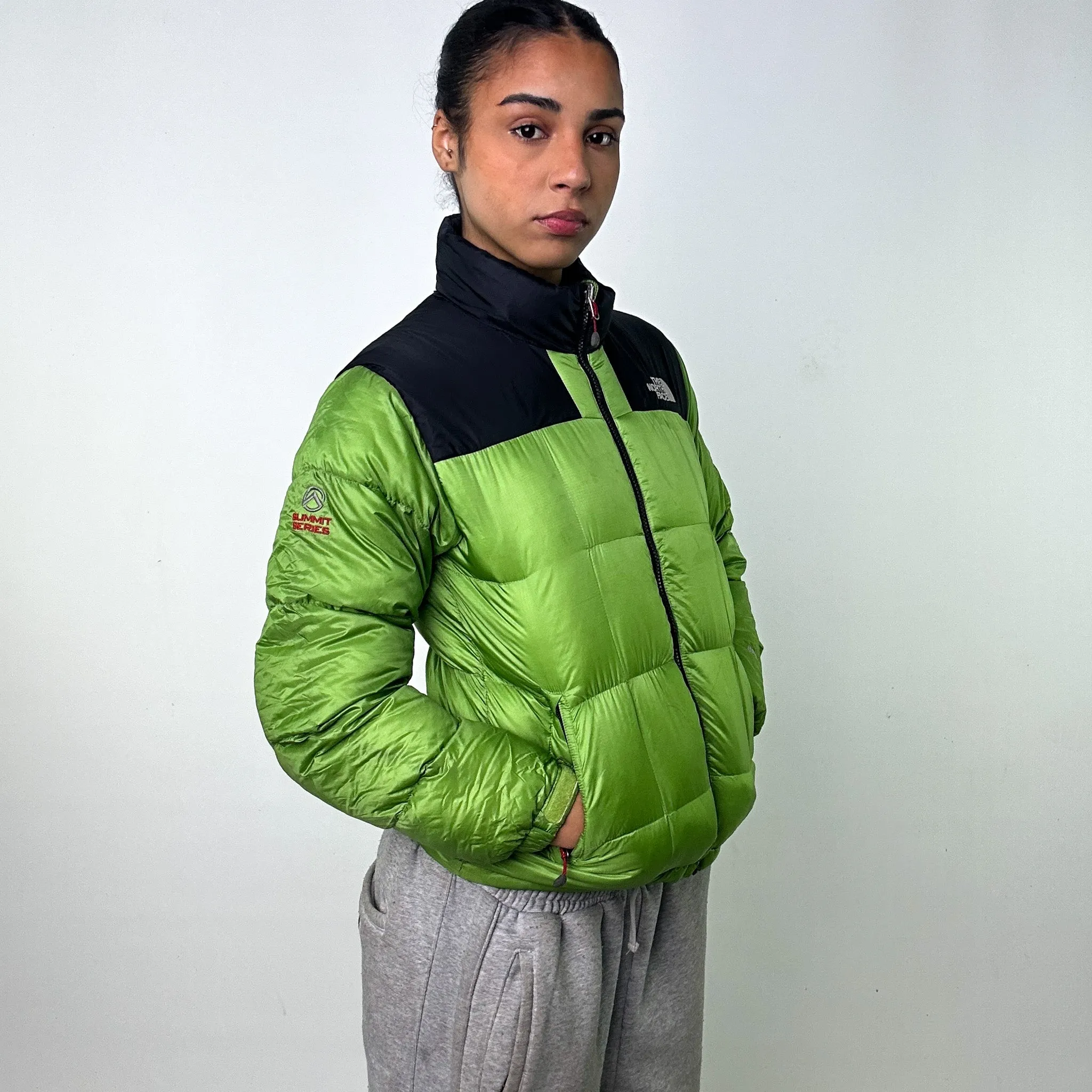 Green 90s The North Face 800 Summit Series Puffer Jacket Coat (XS)