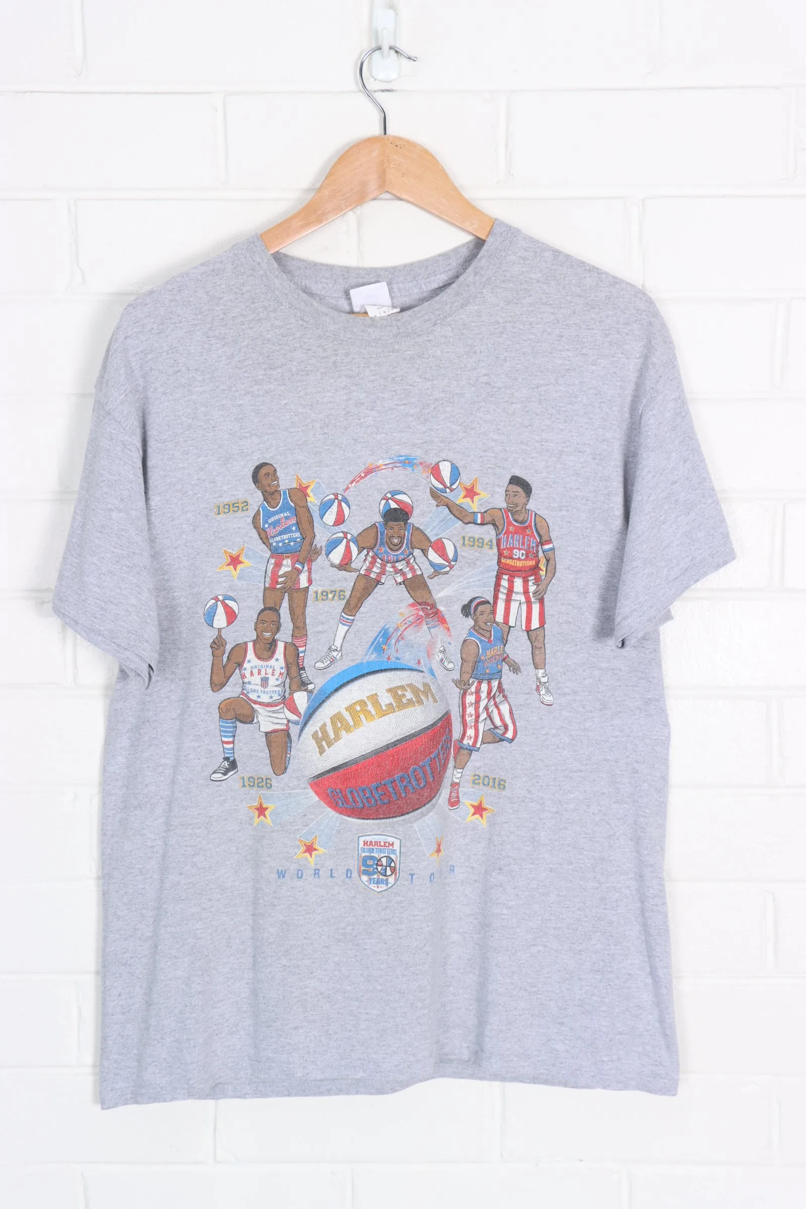 Harlem Globetrotters Basketball Team Cartoon Tee (M-L)