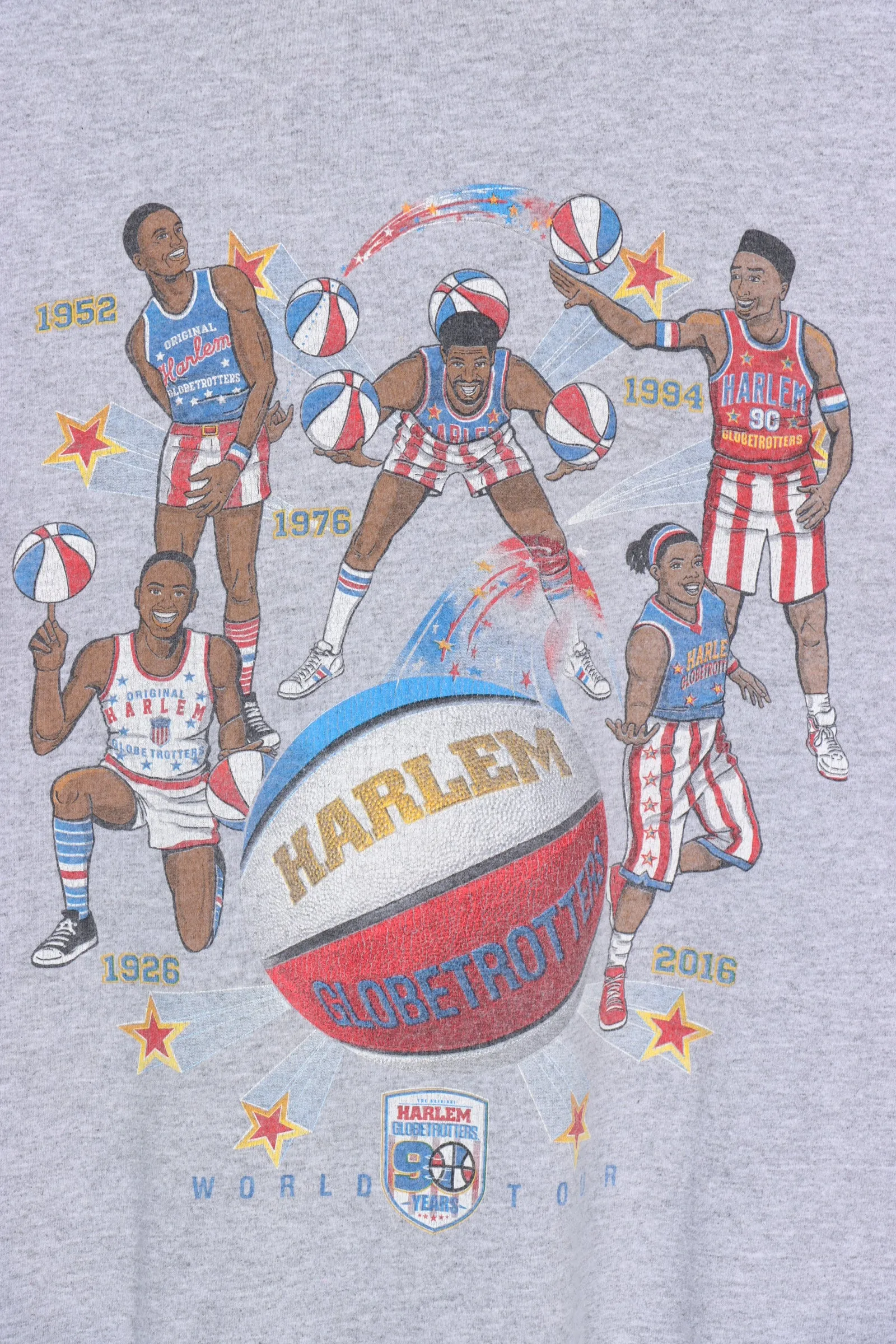 Harlem Globetrotters Basketball Team Cartoon Tee (M-L)