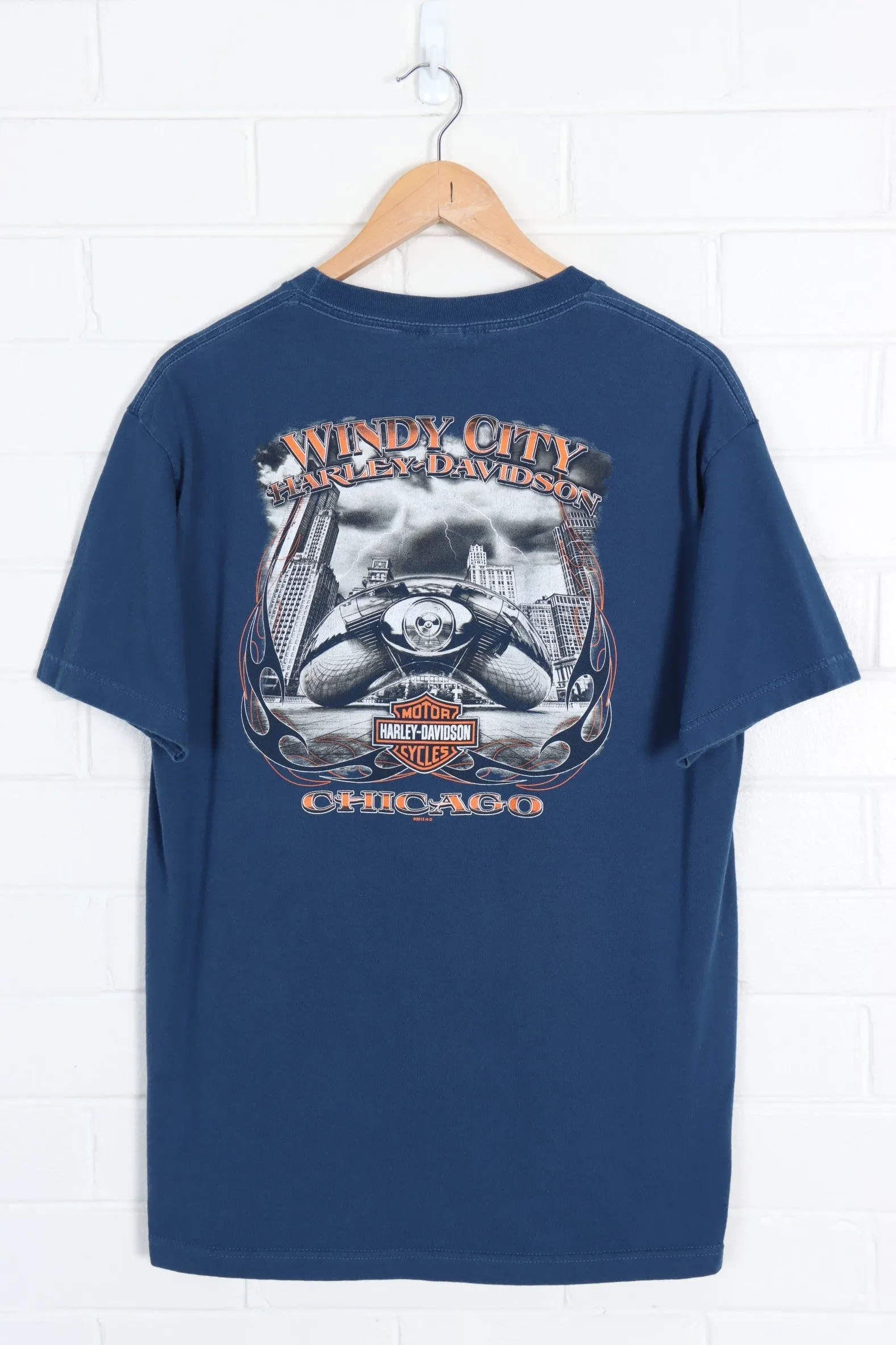 HARLEY DAVIDSON CHICAGO BEAN CLOUD GATE FRONT BACK T-SHIRT (