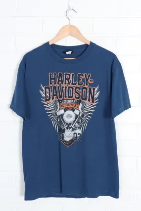 HARLEY DAVIDSON Chicago Bean Cloud Gate Front Back T-Shirt (M)