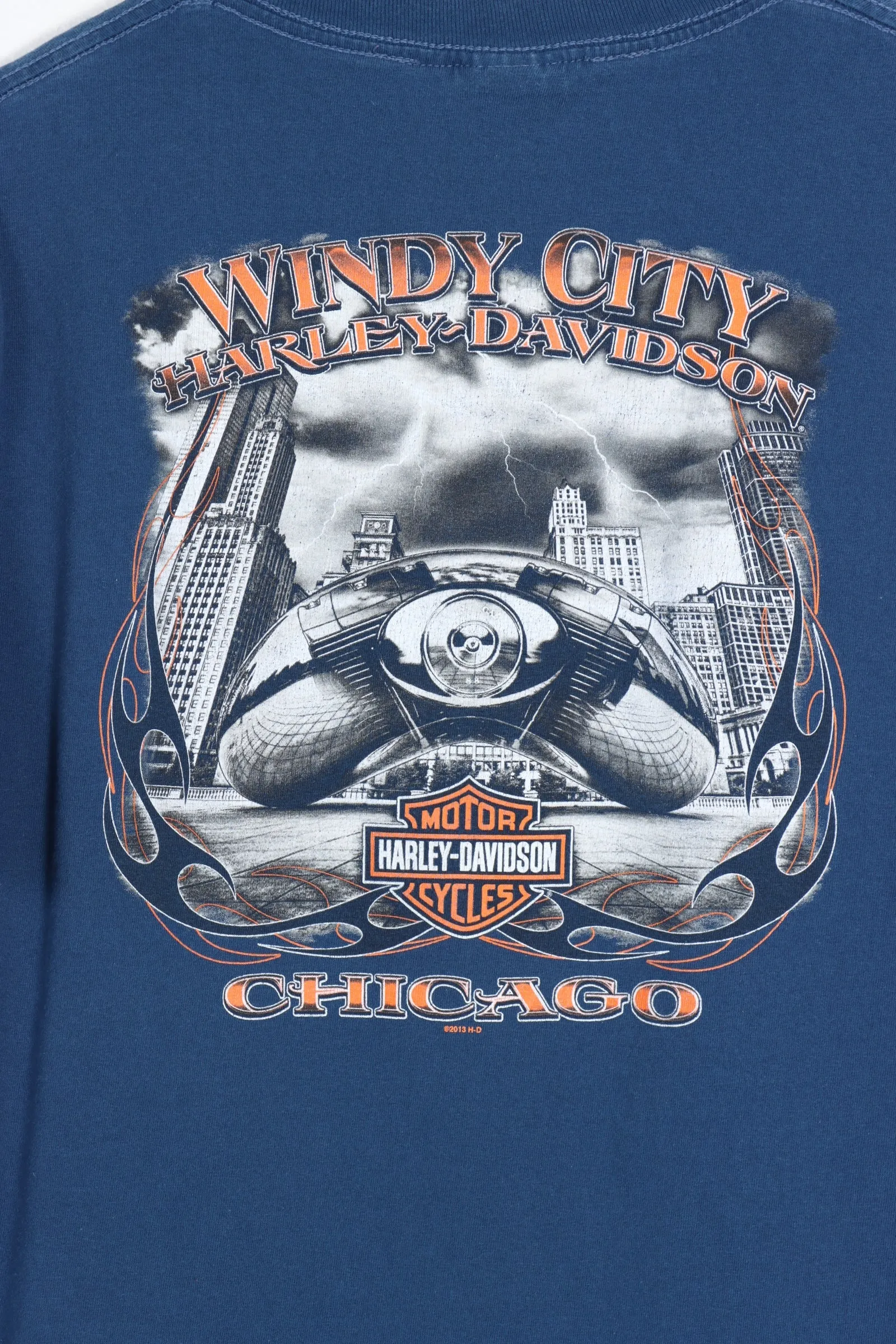 HARLEY DAVIDSON CHICAGO BEAN CLOUD GATE FRONT BACK T-SHIRT (