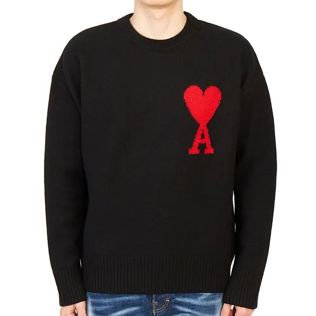 Heart Logo Common Wool Sweater Oversized Fit S B-687512