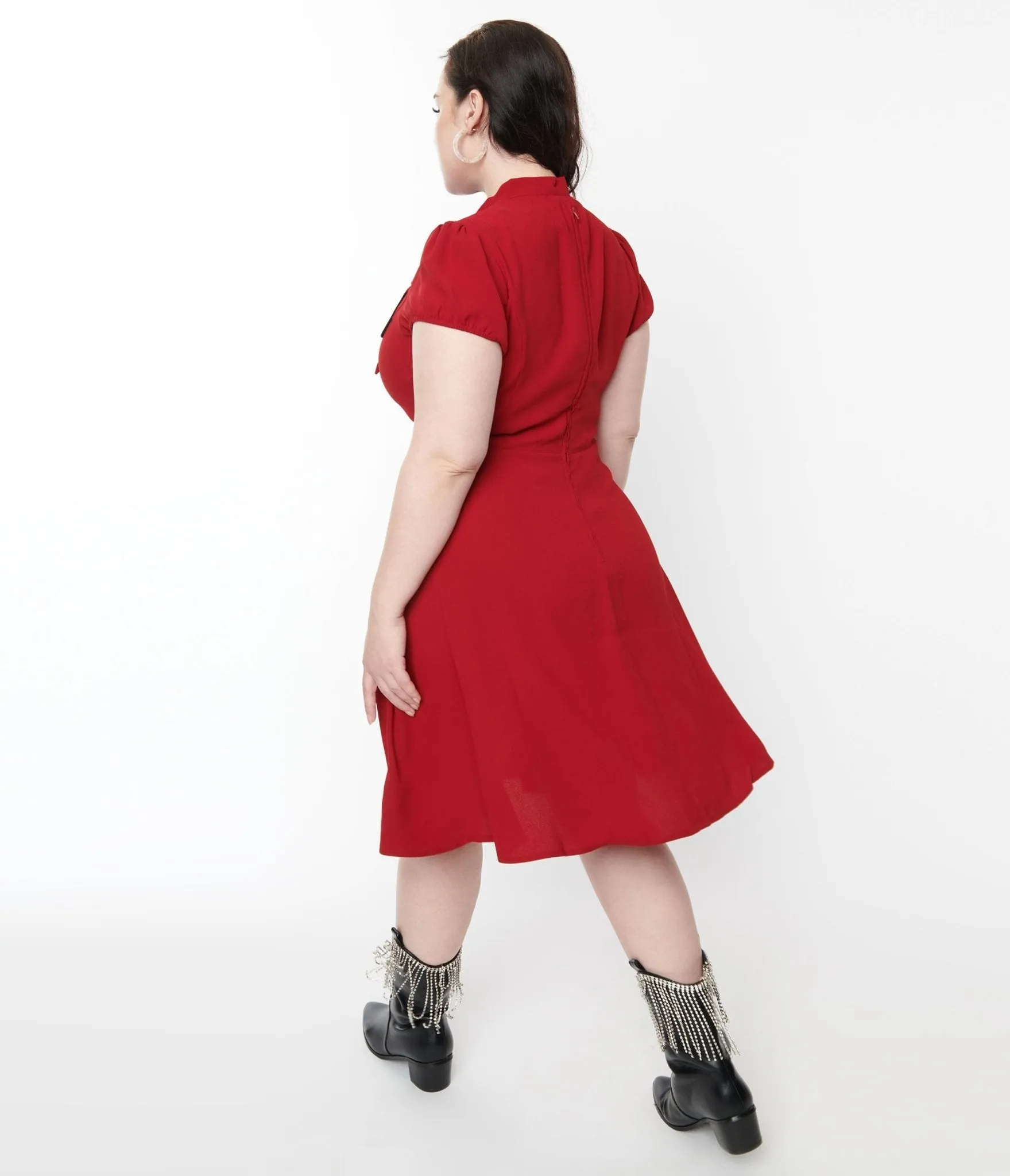 Hell Bunny Red Millie Fit & Flare Dress