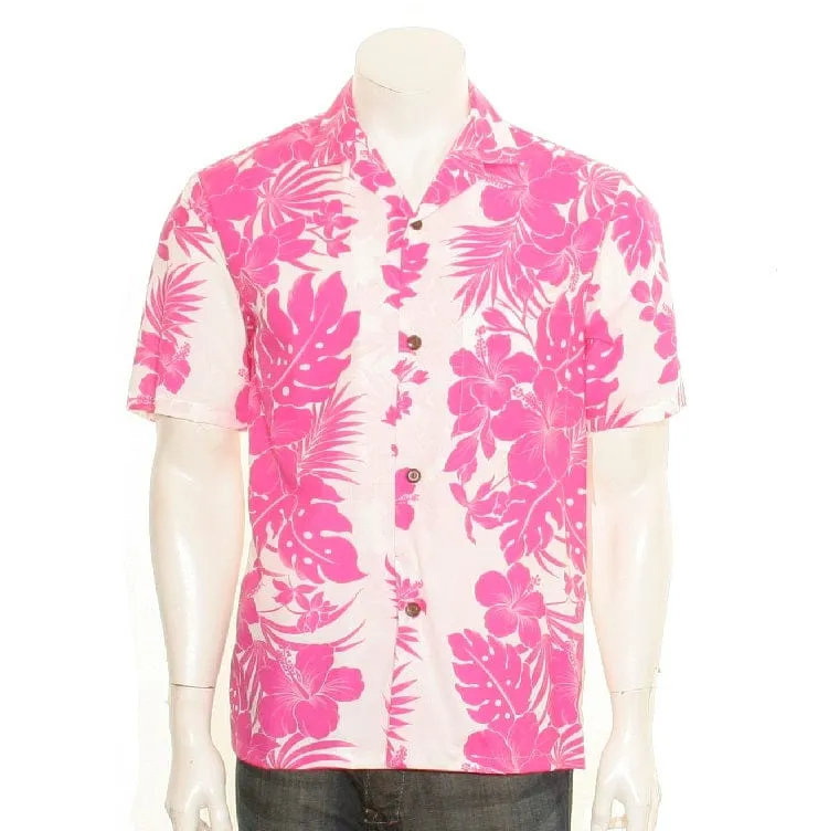 Hibiscus Palm Panel Aloha Shirt