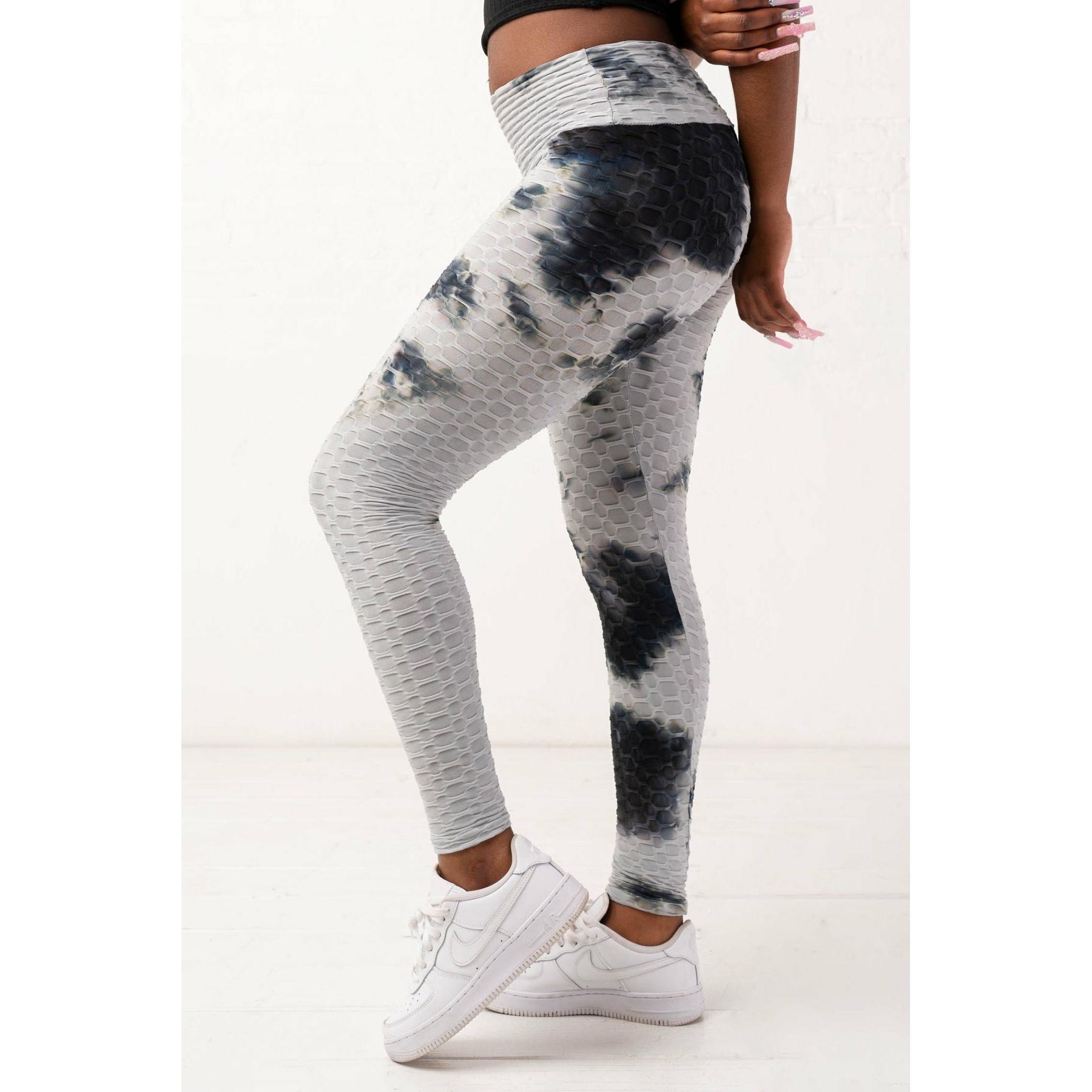 Honeycomb waffle knit leggings