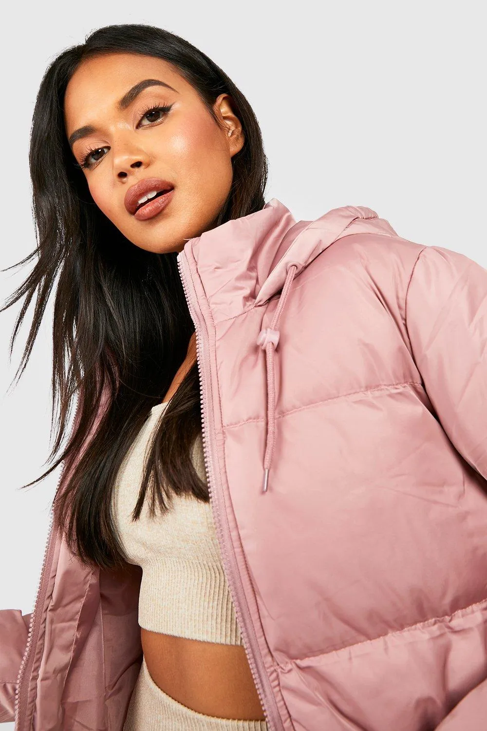 Hooded Longline Puffer Jacket