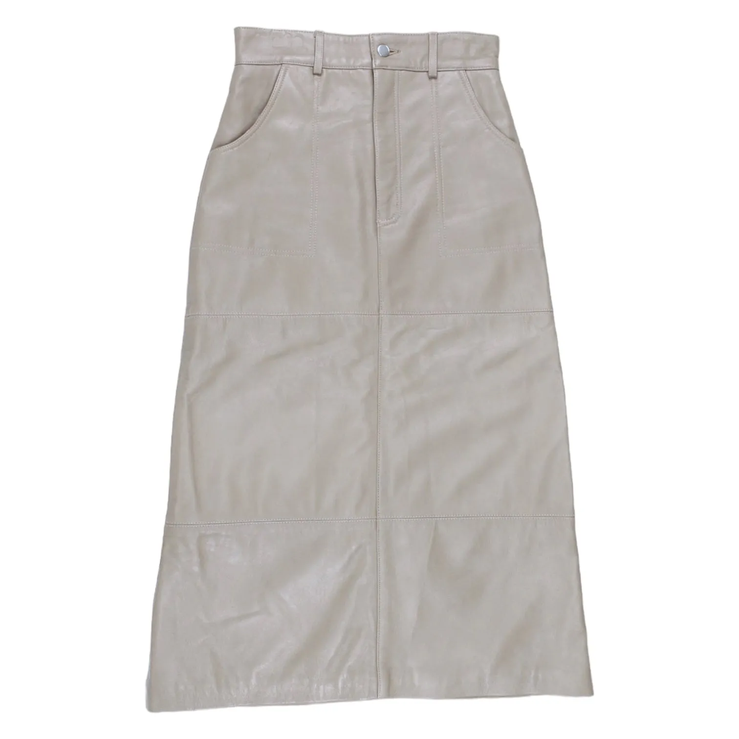 Hosbjerg Camel Ollie Leather Skirt