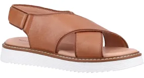 Hush Puppies Clarissa Womens Leather Touch-Fastening Sandal