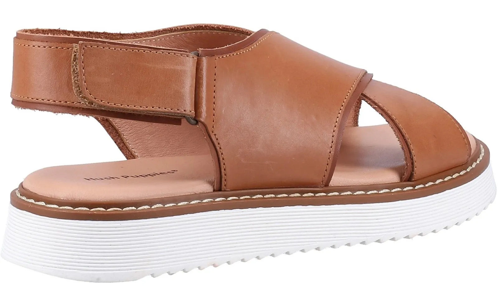 Hush Puppies Clarissa Womens Leather Touch-Fastening Sandal