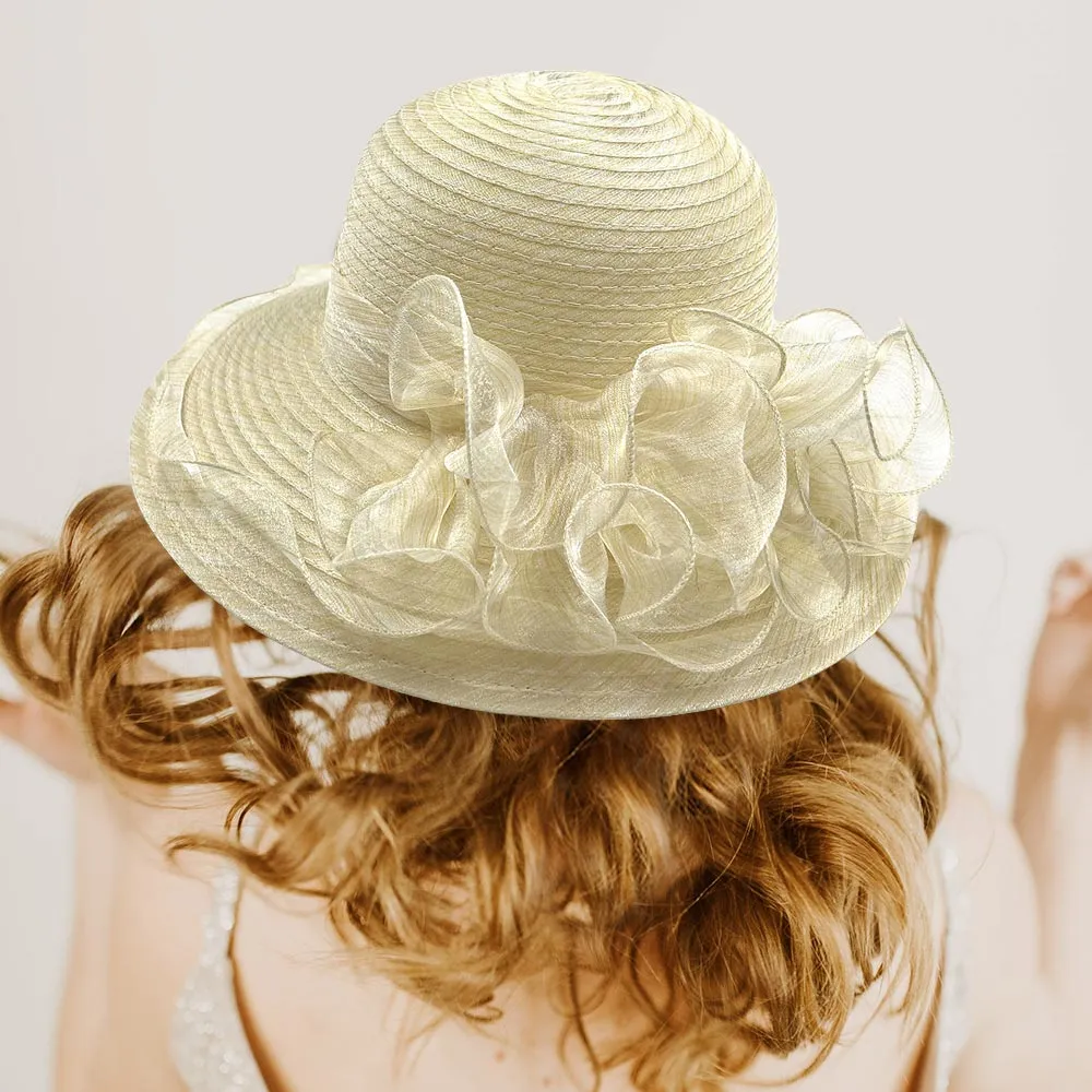 iLLASPARKZ Flower Organza Dressy Hat