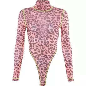 INS HOT SEXY LEOPARD MESH JUMPSUIT