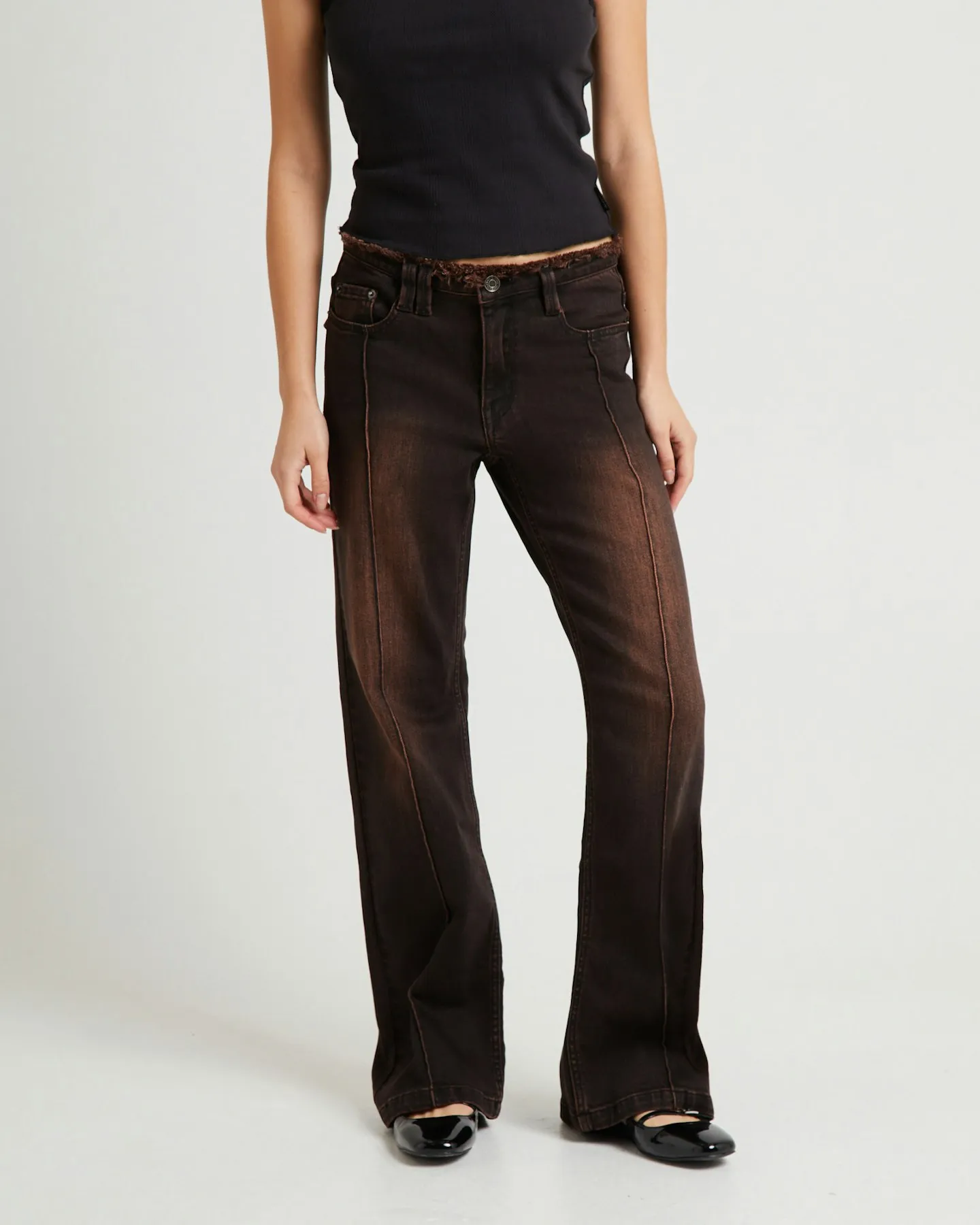 Insight Bambi Fray Low Rise Jeans - Black | SurfStitch