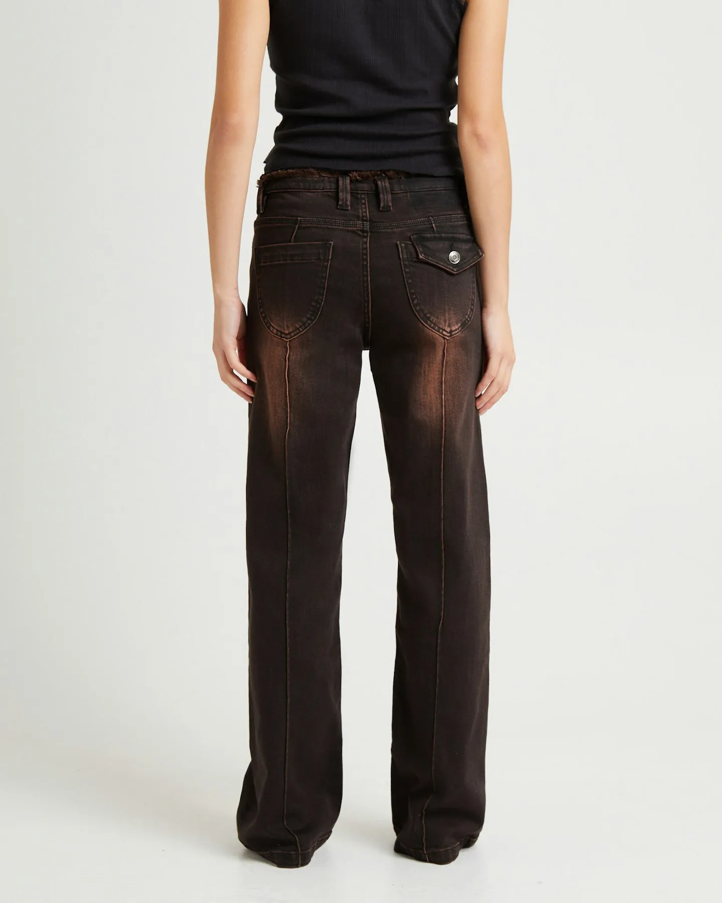 Insight Bambi Fray Low Rise Jeans - Black | SurfStitch