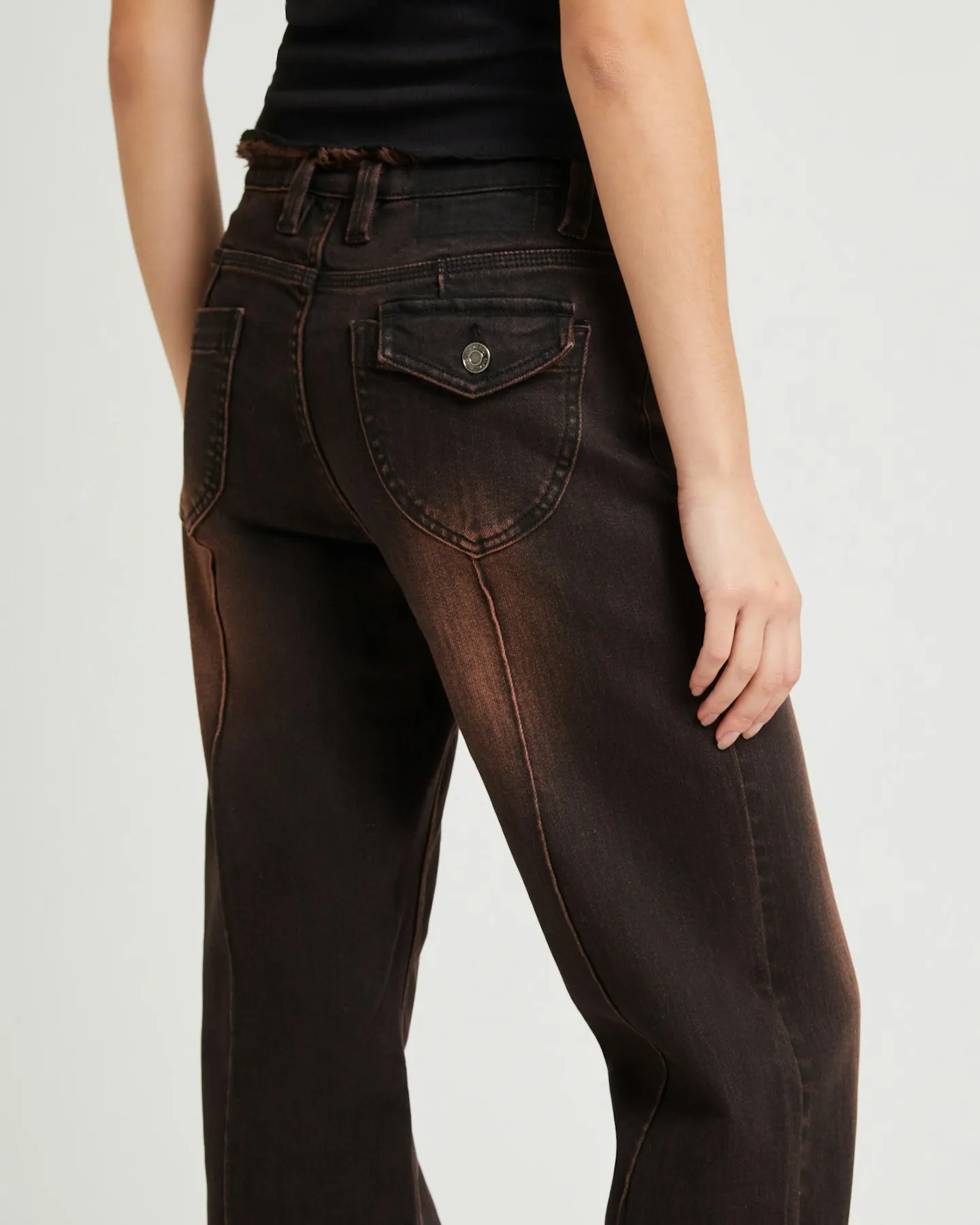 Insight Bambi Fray Low Rise Jeans - Black | SurfStitch