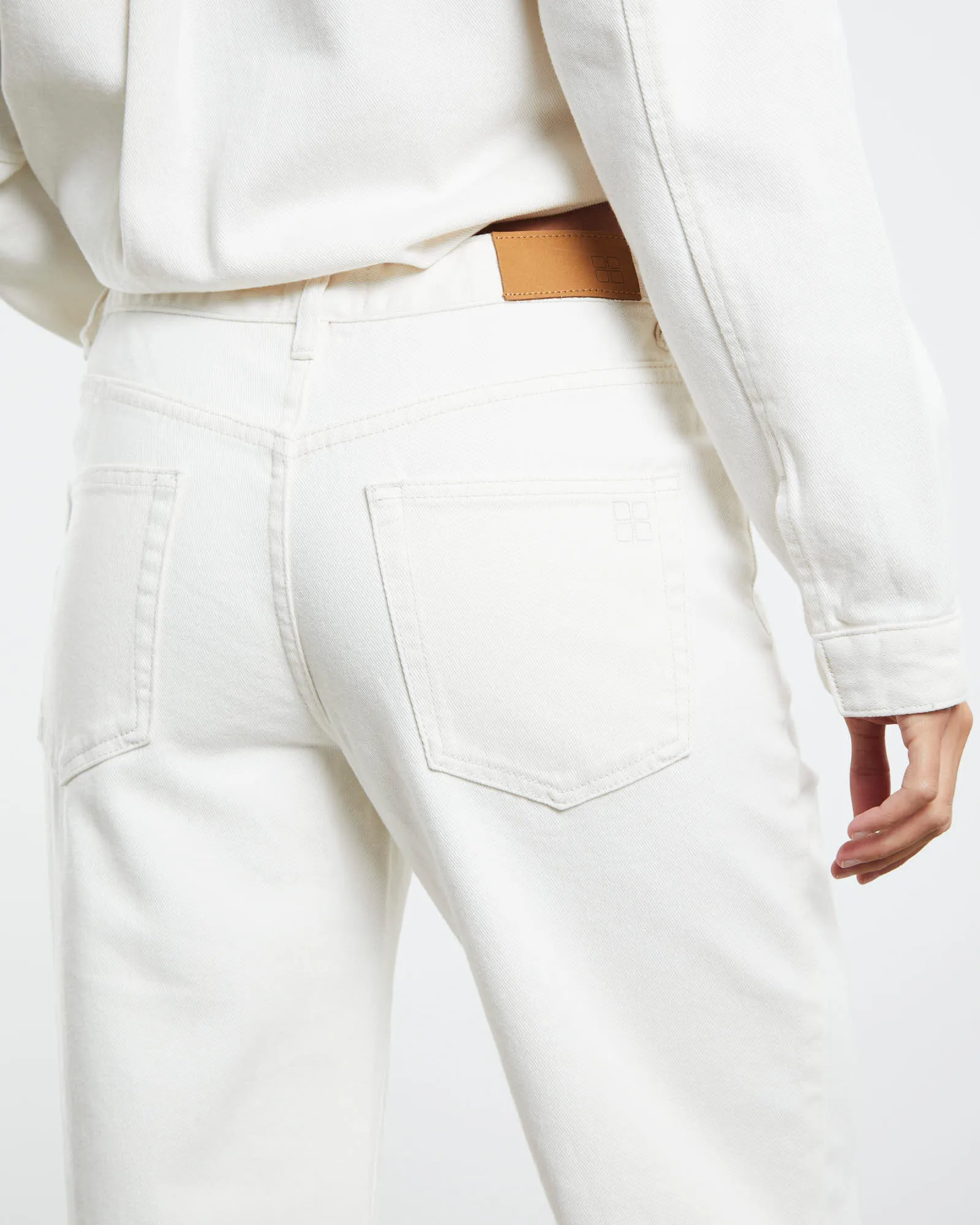 Insight Maya Low Rise Straight Leg Jeans Chalk White