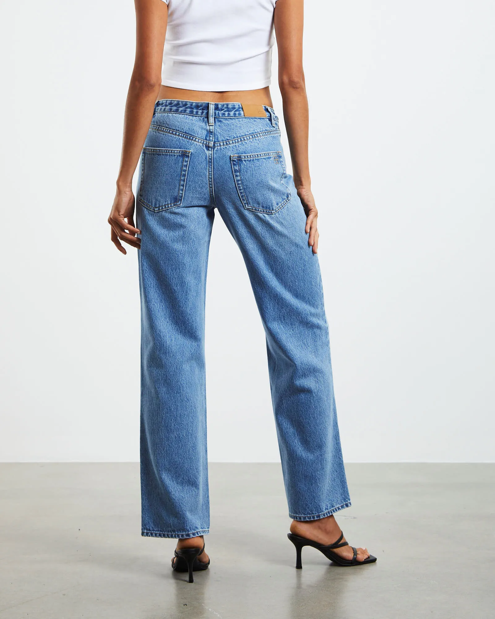 Insight Maya Low Rise Straight Leg Jeans Hacker Blue