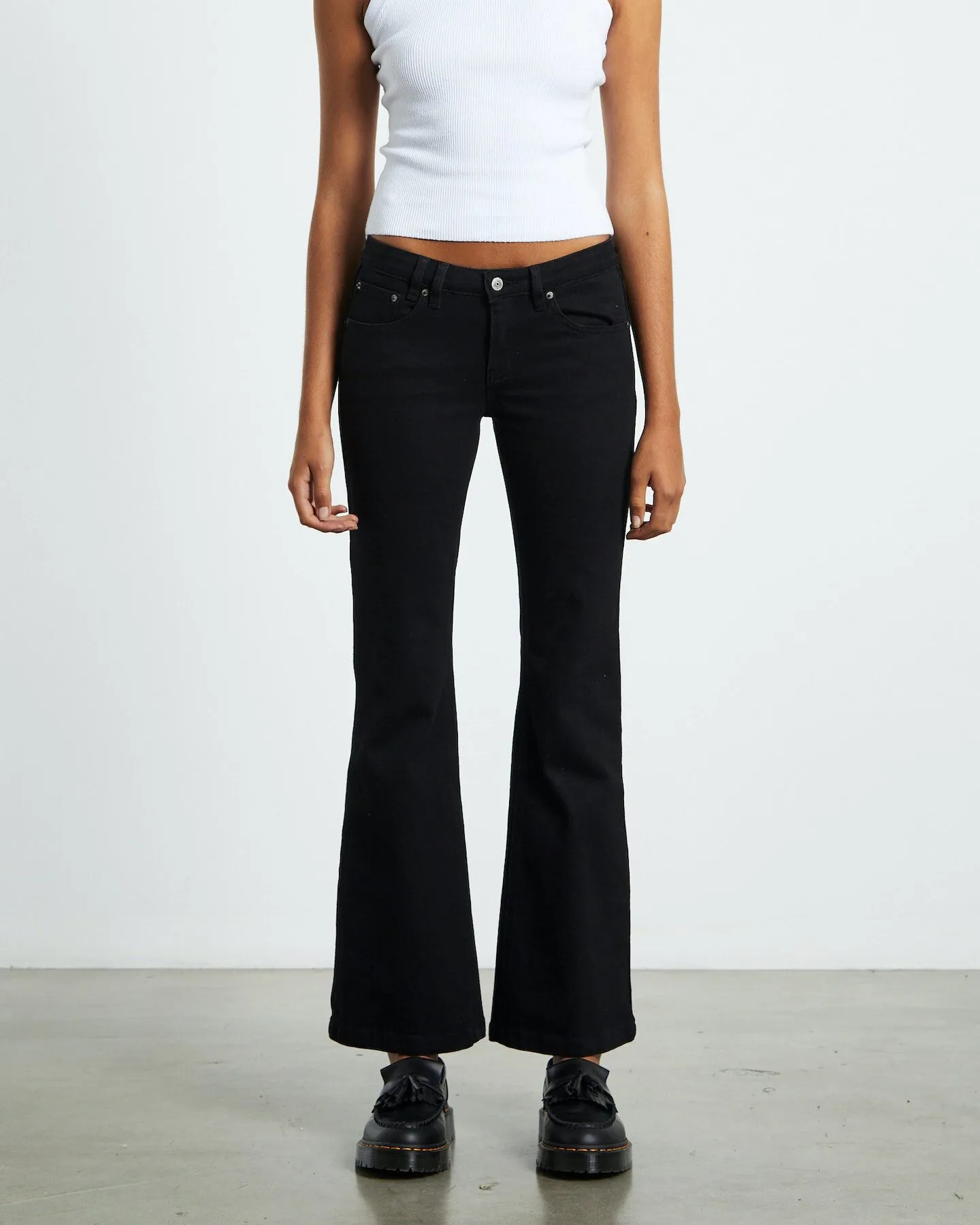 Insight Syd Stretch Low Rise Bootleg Jeans - Black | SurfStitch