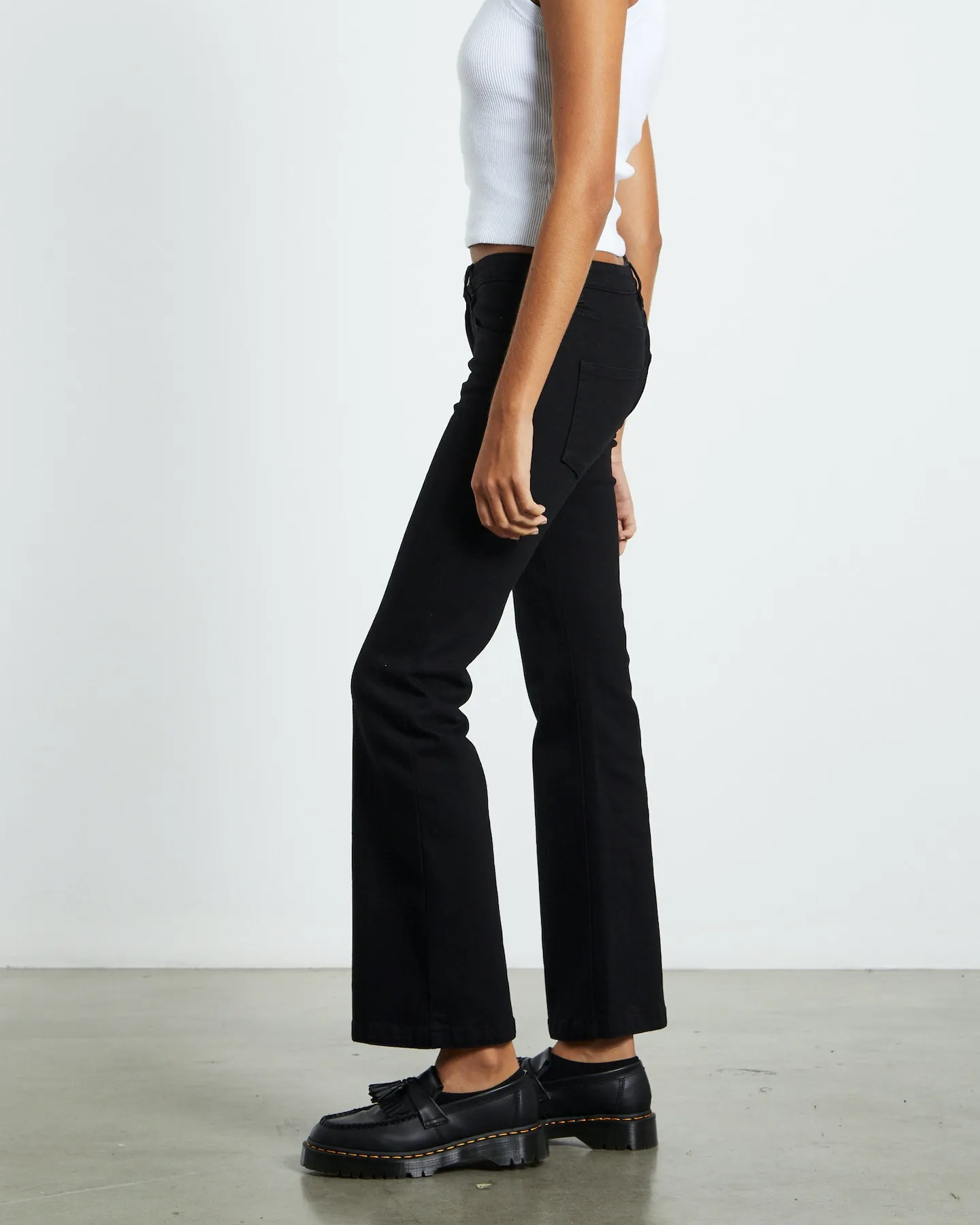 Insight Syd Stretch Low Rise Bootleg Jeans - Black | SurfStitch