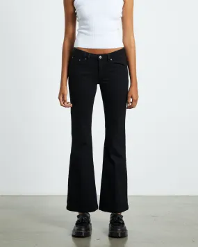 Insight Syd Stretch Low Rise Bootleg Jeans - Black | SurfStitch