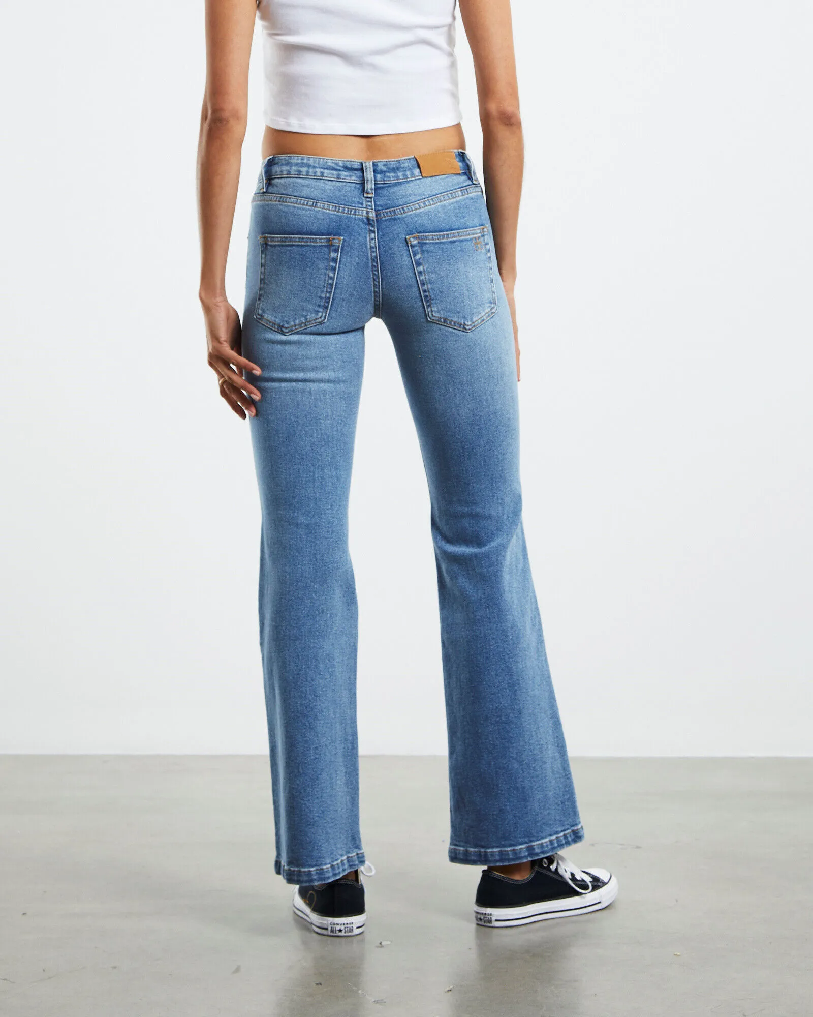 Insight Syd Stretch Low Rise Bootleg Jeans Salty Blue