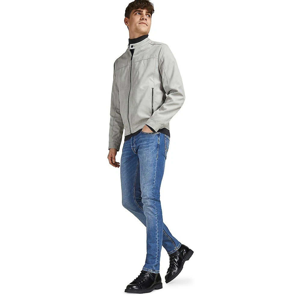 Jack & Jones Glenn Slim-Fit Low-Rise Stonewashed Jeans