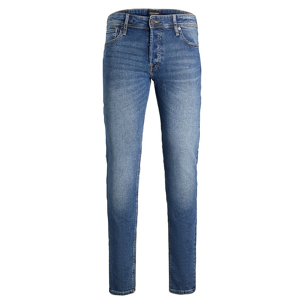 Jack & Jones Glenn Slim-Fit Low-Rise Stonewashed Jeans