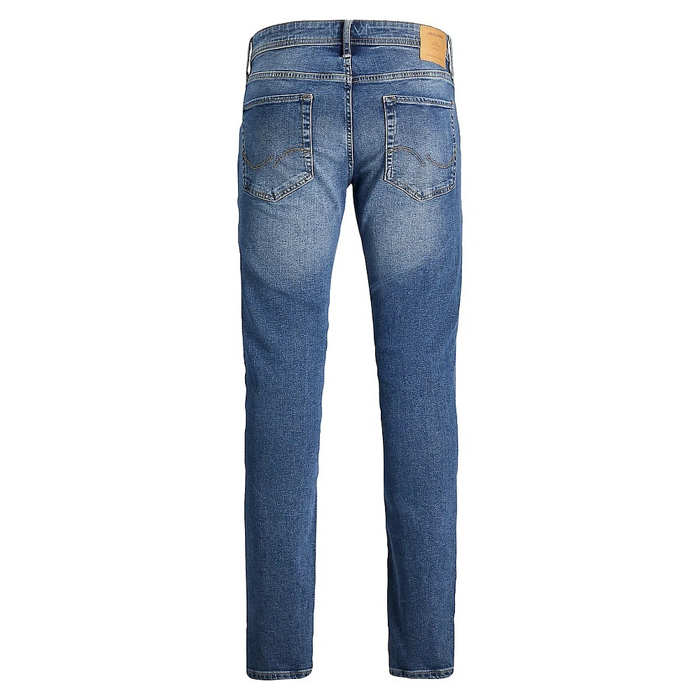 Jack & Jones Glenn Slim-Fit Low-Rise Stonewashed Jeans