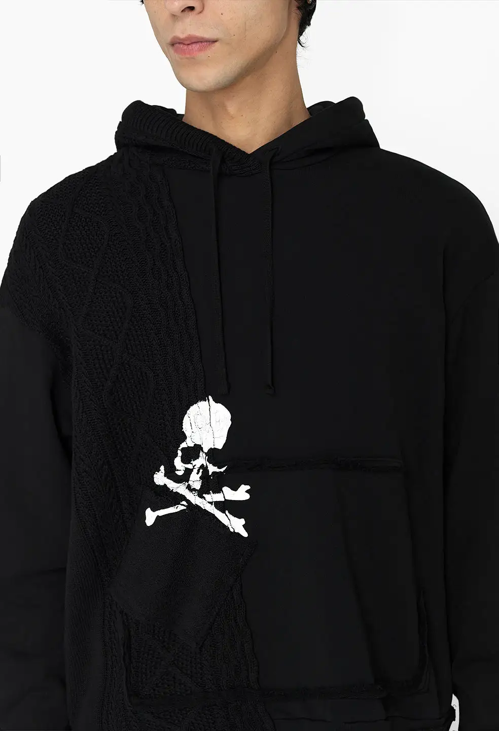 JE X Mastermind Cable Knit Hoodie / Black