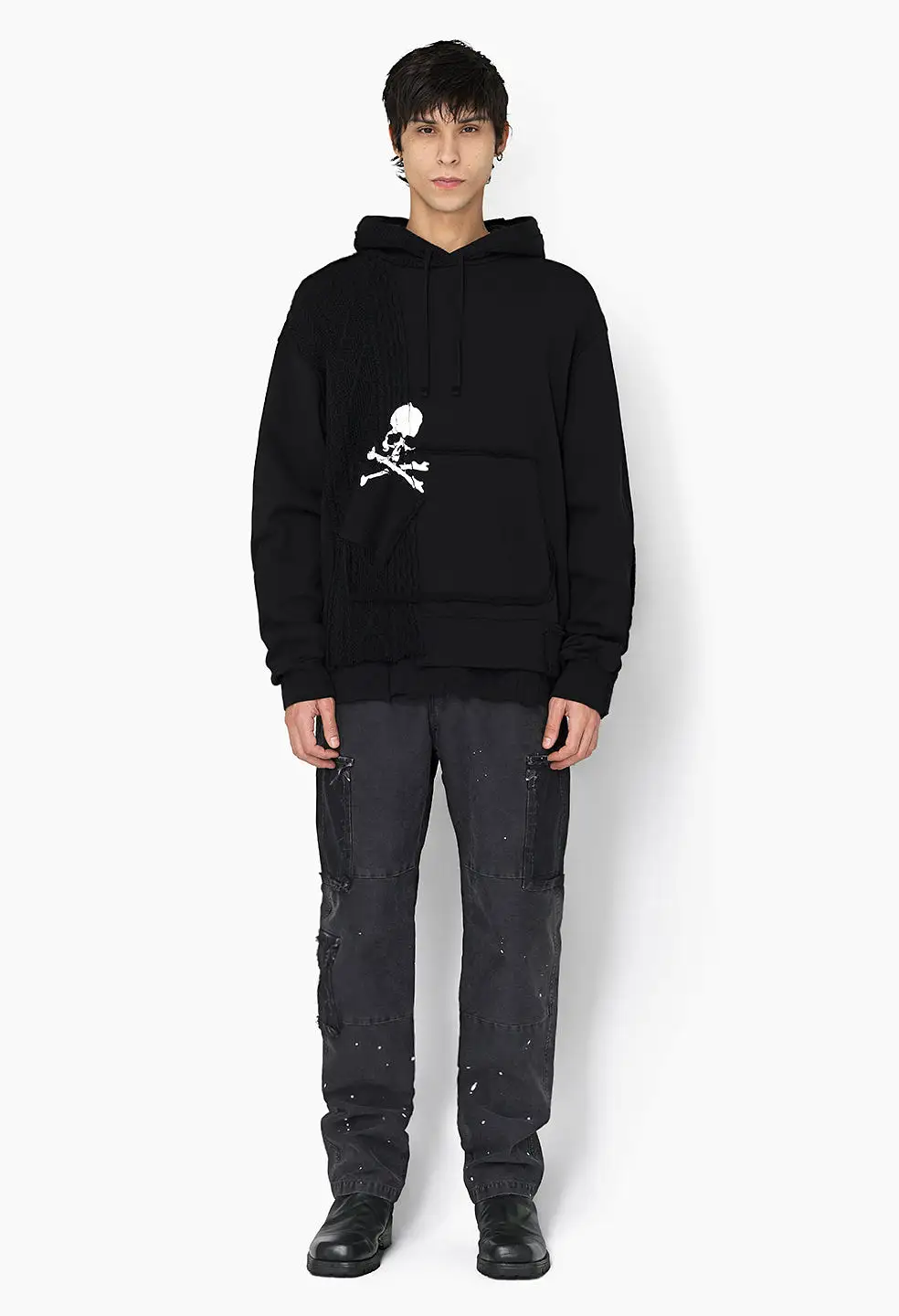 JE X Mastermind Cable Knit Hoodie / Black