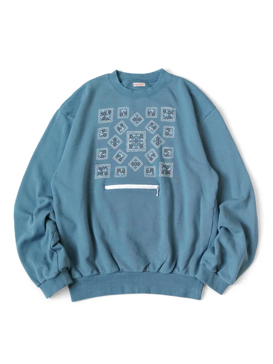 Kapital 30/-Fleece COOKIE pocket crew sweatshirt (COOKIE UNIVERSEpt) sweater