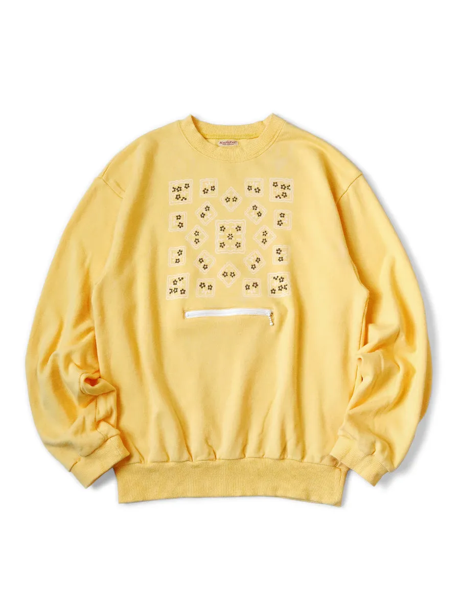 Kapital 30/-Fleece COOKIE pocket crew sweatshirt (COOKIE UNIVERSEpt) sweater