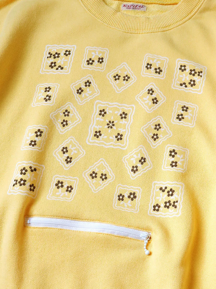 Kapital 30/-Fleece COOKIE pocket crew sweatshirt (COOKIE UNIVERSEpt) sweater