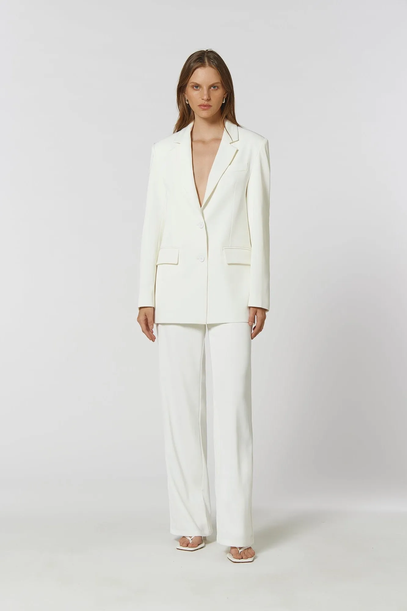 Kianna Shim Flare Pant - Ivory